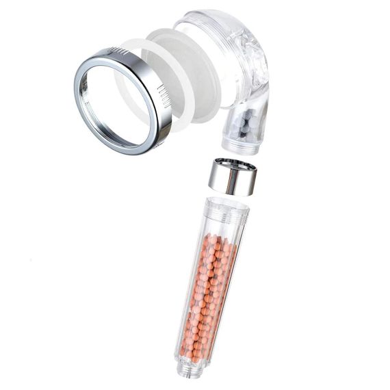 Турмалінова насадка для душу з фільтром / Душова насадка з мінералами / Фільтруюча лійка насадка | Зображення 5