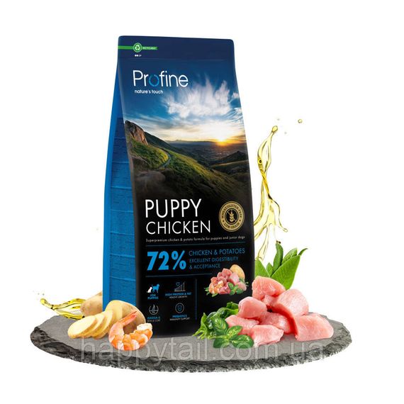 Сухой корм Profine Puppy Chicken & Potatoes для щенков всех пород, курица и картофель, 12 кг | Зображення 1