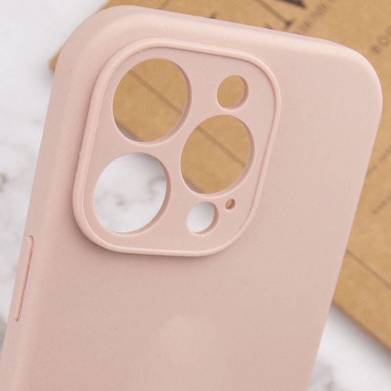 Чохол Silicone Case Full Camera Protective (AA) NO LOGO для Apple iPhone 14 Pro Max (6.7") Рожевий / Pink Sand | Зображення 5