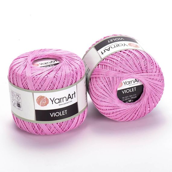 Пряжа YarnArt Violet номер кольору 0319 бавовна пряжа ярнарт віолет