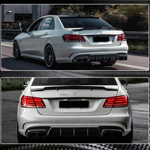 Дифузор заднього бампера V1 (для E63 AMG 2013-2016, Карбон) для Mercedes E-сlass W212 рр | Зображення 4