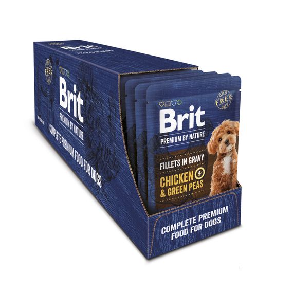 Корм вологий Brit Premium Fillets in Gravy Chicken & Green Peas для собак малих порід філе в соусі курка і зелений горошок 8 | Зображення 2