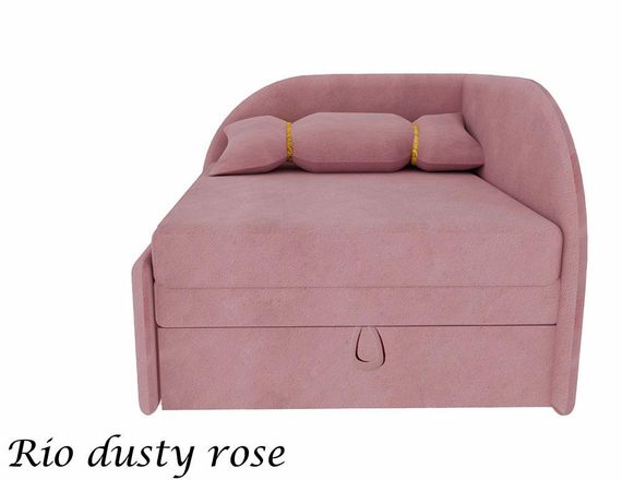 Дитяче розкладне крісло-ліжко Ріо, м'яка оббивка велюр рожевий Dusty Rose | Зображення 9