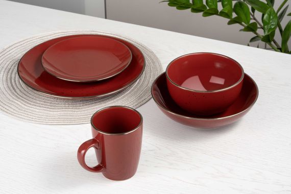 Тарілка ARDESTO Dessert Bagheria, 19 см, Sangria, кераміка (AR2919R) | Зображення 3