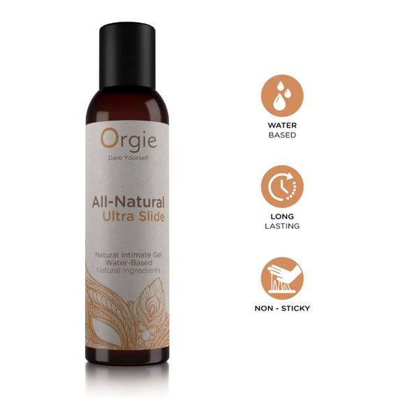 Лубрикант на водній основі Orgie All Natural Ultra Slide, 150 мл, суперковзний, нелипкий | Зображення 2