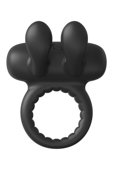 Ерекційне віброкільце Dreamtoys Ramrod Rabbit з вушками для клітора, чорне Sex Aura | Зображення 2