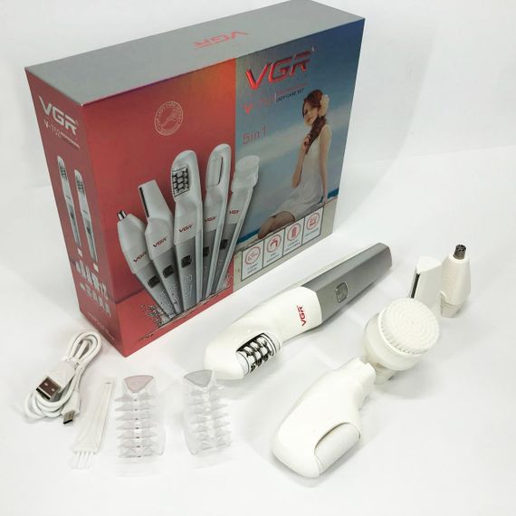 Пемза для удаления мозолей на ногах руках VGR, Триммер с насадками для женщин Эпиляторы всех зон JY-81 | Зображення 4