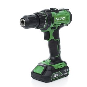 Дрель-шуруповерт APRO 20В, 2А, 20D, 2 АКБ, ЗУ, кейс