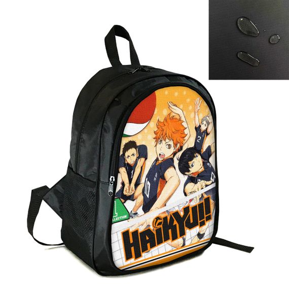 Рюкзак городской/школьный 38×28 см с принтом Аниме Волейбол!/Haikyuu!! два отдела, детский, подростковый, мужской, женский (4104)