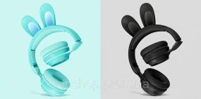 Детские беспроводные Bluetooth наушники с ушками зайчика RGB Picun B12 4704/4705 VJ