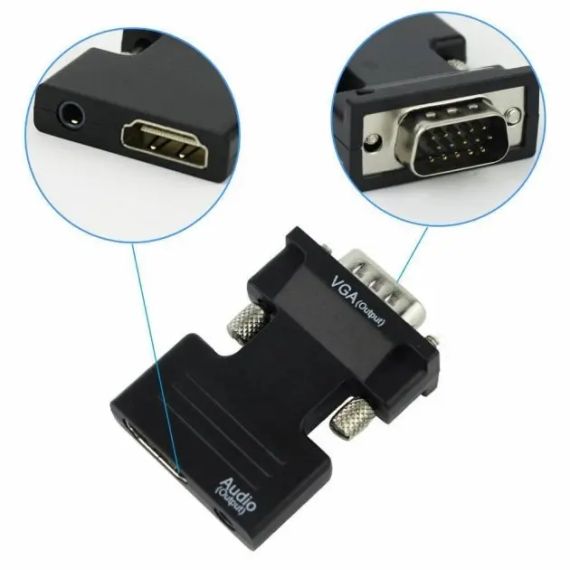 Конвертер с HDMI на VGA OUT Black | Зображення 6