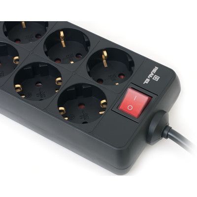 Сетевой фильтр питания REAL-EL RS-8 Protect 5m, black (EL122300024) | Зображення 2