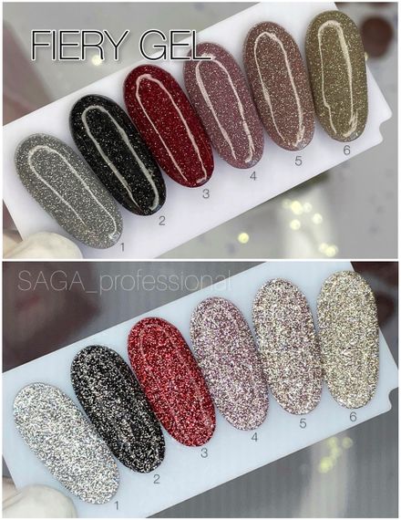 Світловідбиваючий гель-лак SAGA 04 Fiery 9мл | Зображення 3
