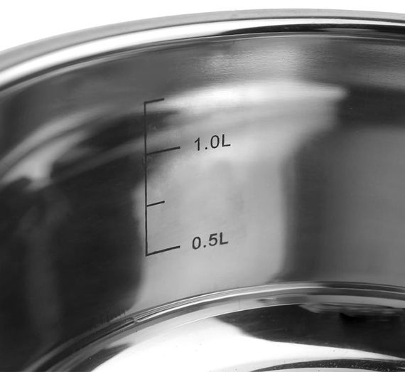 Каструля індукційна Ofenbach Casserole із нержавіючої сталі 1.5л зі скляною кришкою | Зображення 1