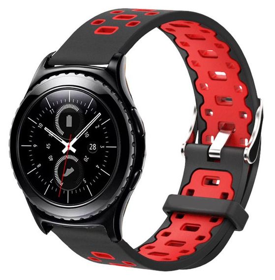 Спортивный ремешок Primo Perfor Classic для часов Samsung Gear S2 Classic SM-R372 / R735 - Black&Red