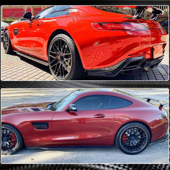 Бокові пороги (для 2015-2017, Карбон) для Mercedes AMG GT C190/R190 рр | Зображення 3