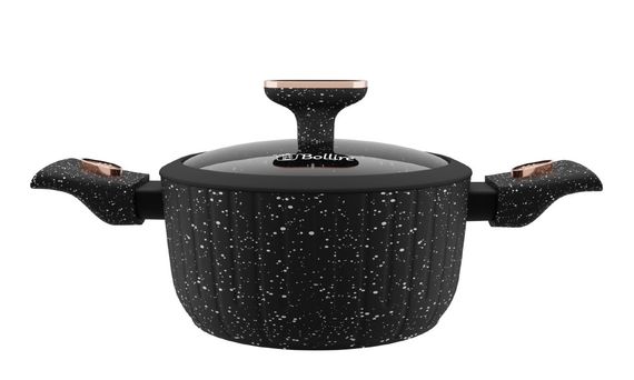 Каструля Bollire Sicilia BR-1502, 2.5 л, 20 см, алюмінієва з кришкою та антипригарним покриттям