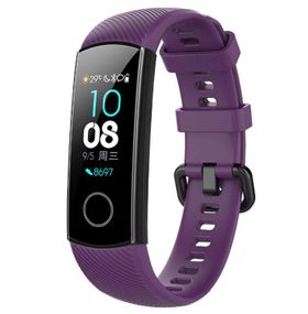 Силіконовий ремінець Primo для фітнес-браслета Huawei Honor Band 4 / 5 - Purple