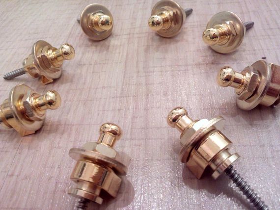 Стреплоки для электрогитары straplocks держатель ремня золотистые | Зображення 5