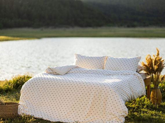 Постільна білизна Limasso Stonewashed Pas A Pas 200 х 220 см Snow White