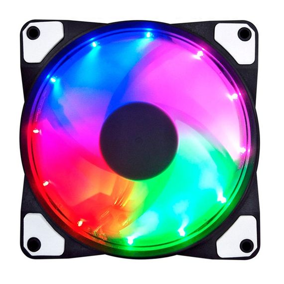 Кулер корпусний 12025 DC sleeve fan 4pin - 120 * 120 * 25мм, 12V, 1100об / хв, 15LED, RGB | Зображення 1