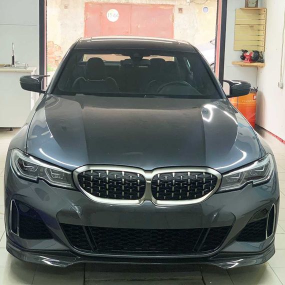 Накладка на передній бампер Lip V3 (для M-Sport 2018-2022, Карбон) для BMW 3 серія G20/21 2018- рр | Зображення 5