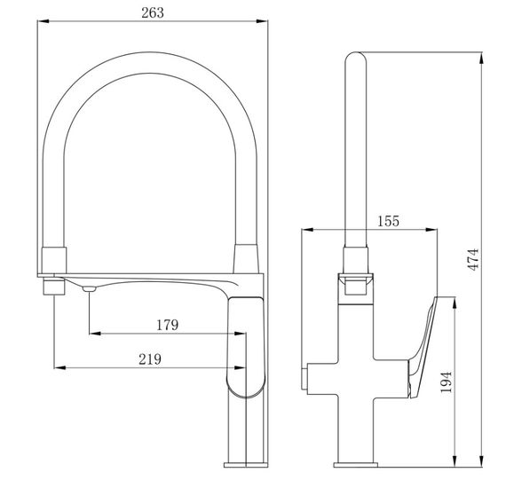 Змішувач для кухні Qtap Vlasta New з гнучким виливом з підключенням для питної води QTVLA364GMB45649 | Зображення 8