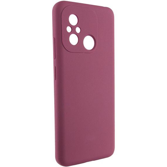 Чохол Silicone Cover Lakshmi Full Camera (AAA) для Xiaomi Redmi 12C Бордовий / Plum | Зображення 1