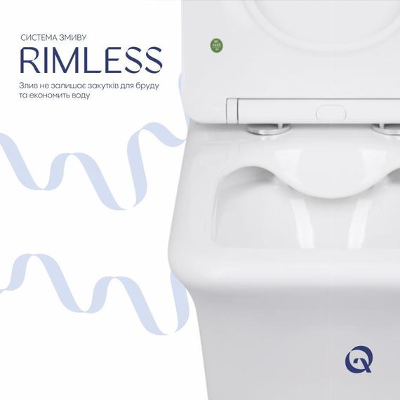Унитаз-компакт Qtap Kalao безободковый с седалием Soft-close QT08221213AW | Зображення 4