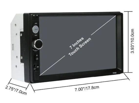 Універсальна автомагнітола 2 Din сенсорна, Bluetooth AMP 7018B, з пультом у комплекті | Зображення 4