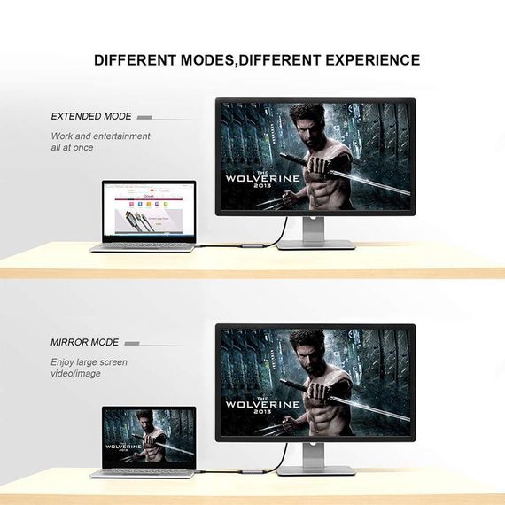 Адаптер USB C HDMI QGeeM  4K 30 Гц Type-c - HDMI для huawei mate 20 macBook pro ipad pro hdmi female | Зображення 8