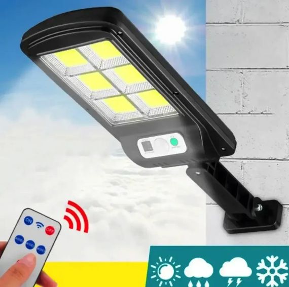 ОЧЕНКА! Вуличний ліхтар на стовп із пультом на сонячних батареях Solar Light 6COB (Плохе паковання 3079)