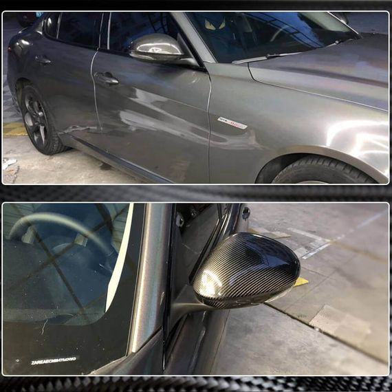 Накладки на Зеркала (Dry Carbon) для Alfa Romeo Giulia 2016-2022 гг | Зображення 4