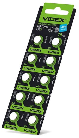 Батарейка годинникова Videx AG 9/LR936 BLISTER CARD 10 шт | Зображення 1