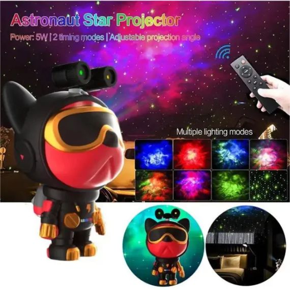 Проектор звездного неба в виде собаки Nebula Dog Projector с 2 лазерами с пультом от USB | Зображення 2