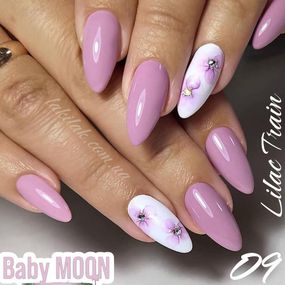 Гель-лак BABY MOON Lilac Train №09 пастельний бузковий, 6 мл