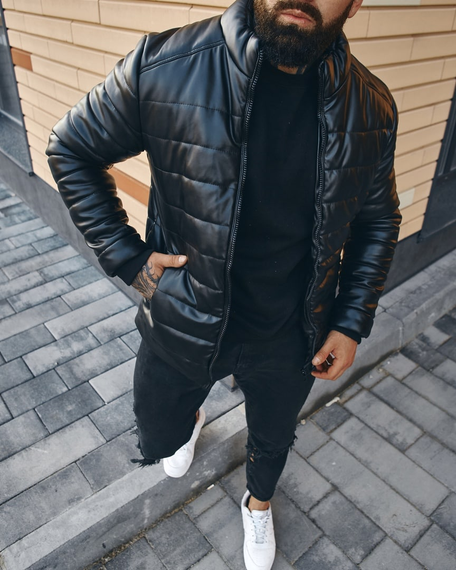 Кожанка Премиум чёрный S | Зображення 3