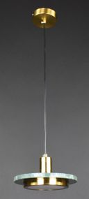 Люстра світлодіодна підвісна LED світильник для квартири на стелю лед 27315 Латунь 15-165х20х20 см.