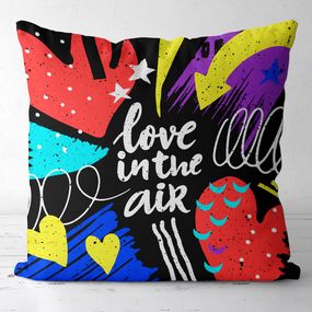 Подушка габардинова з принтом Love in the air 40x40 см (4P_18L071)
