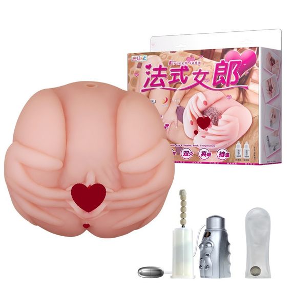 Мастурбатор вагіна та анус з вібрацією, ротацією, підігрівом та звуковим супроводом BAILE - French Lady, BM-009022X sexstyle