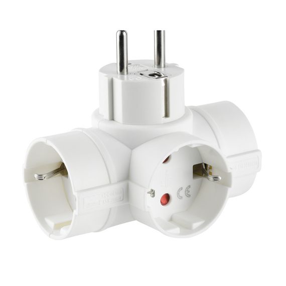 Тройник с заземлением 16А 250В Electraline
