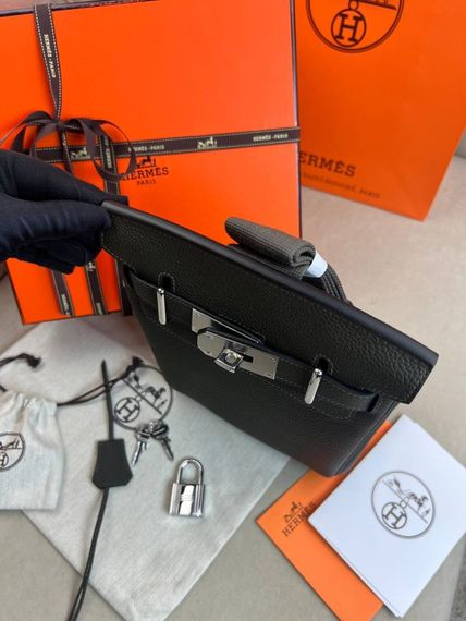 Месенджер коричневий Hermes Hac a Dos PM Coffee c885 | Зображення 6