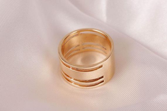 Широкое кольцо из желтого золота 16.5 | Зображення 2