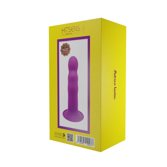 Дилдо з присоскою Adrien Lastic Hitsens 3 Purple, відмінно для страпона, діам. 4,1см, довжина 18,2см | Зображення 6