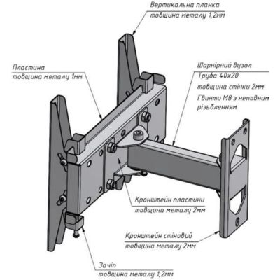 Кронштейн Charmount TV02T-R2 White | Зображення 6