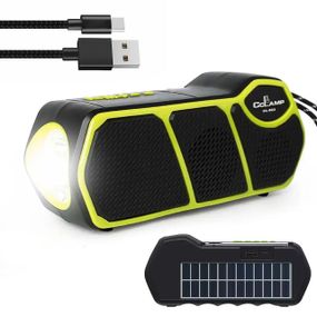 Радіоприймач із сонячною панеллю та Powerbank (1500мАг), МР3-плеєром, CL-823 / Портативна бездротова Bluetooth колонка / LED