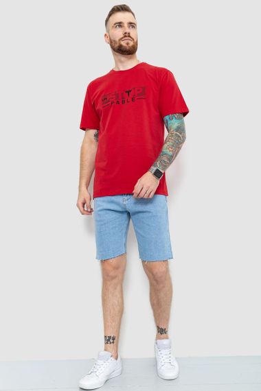 Футболка чоловіча батал, колір червоний, 208R014 | Зображення 1
