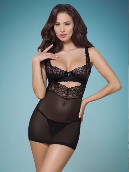 Пеньюар Obsessive 867-CHE-1 та стрінги S/M | Зображення 2