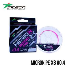 Шнур плетенный рыболовный Intech Интеч MicroN PE X8 200m 0.4 10lb / 4.54kg