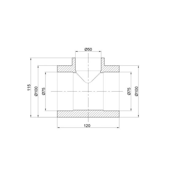 Тройник PPR Thermo Alliance 75х50х75 | Зображення 1